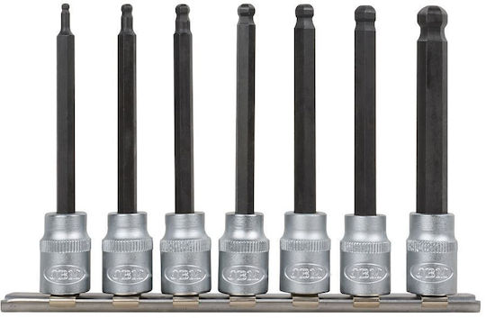 JBM Дълги Битови ключове с Ален и Квадратно Гнездо 3/8'' Комплект 7бр