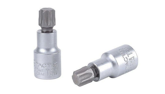 Tactix Torx Bit Socket CR-V 1/2" T30 Walnut with Torx Head and Socket 1/2'' T30