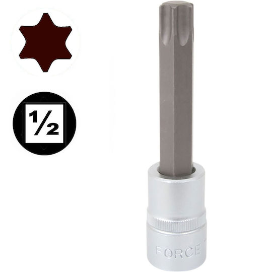 Force Torx socket 1/2'' Long Walnut with Torx Head and Socket 1/2'' T90x100mm