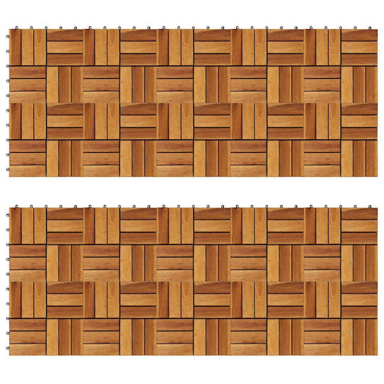 vidaXL Decking Board for Garden Flooring Made of Wood 30x30cm 20 Pieces