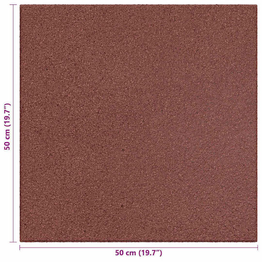 vidaXL Πλακάκι για Δάπεδο Κήπου από Καουτσούκ 50x50εκ. 12τμχ