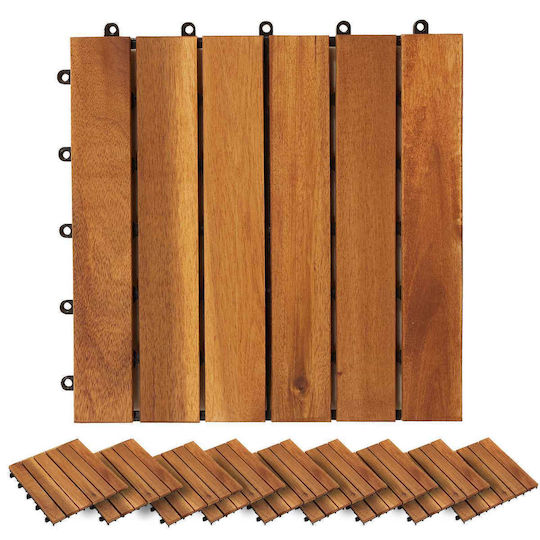 vidaXL Decking Board for Garden Flooring Made of Wood 30x30cm 20 Pieces