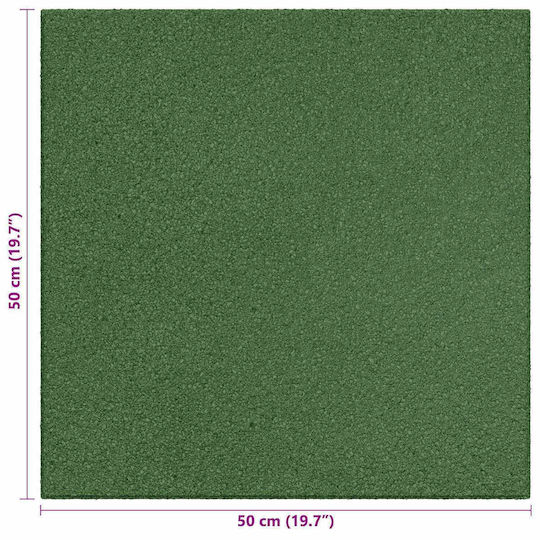 vidaXL Rubber Garden Floor Tile 50x50cm 12 Pieces
