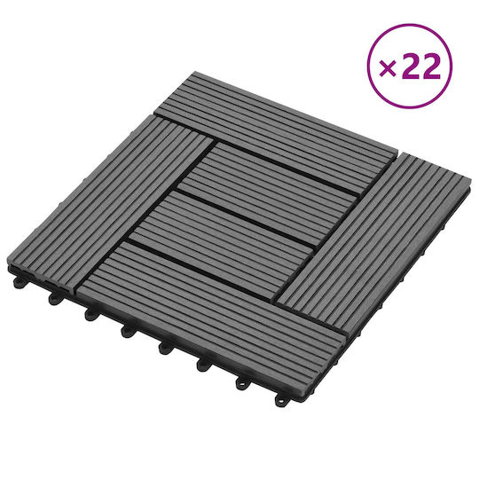 vidaXL Decking Board for Garden Flooring from WPC 30x30cm 22 Pieces
