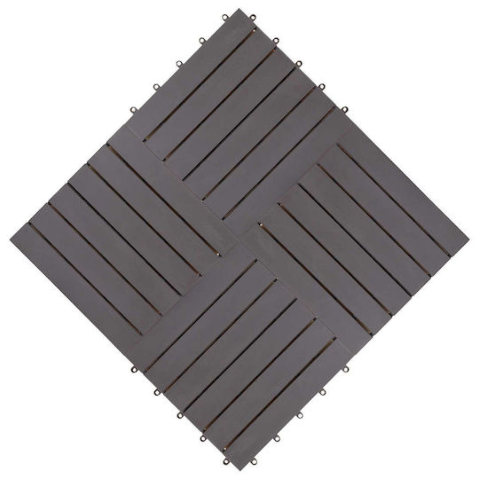 vidaXL Wooden Garden Flooring Tile 30x30cm 20 Pieces
