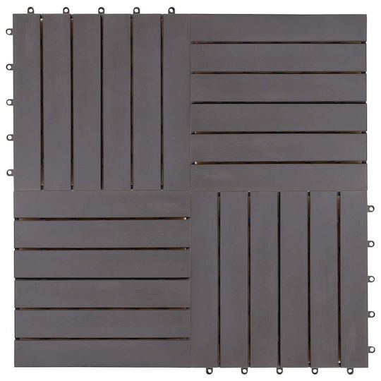 vidaXL Material for Garden Flooring from Wood 30x30cm 30 Pieces