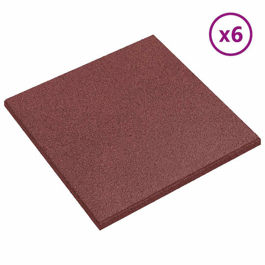vidaXL Πλακάκι για Δάπεδο Κήπου από Καουτσούκ 50x50εκ. 6τμχ