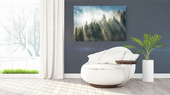 Gemälde Misty Forest Sunrise Misty Forest Sunrise 120x80