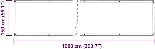 vidaXL Wasserdichter Planen 350gr/m² 10x1.5m Schwerer Typ Transparent