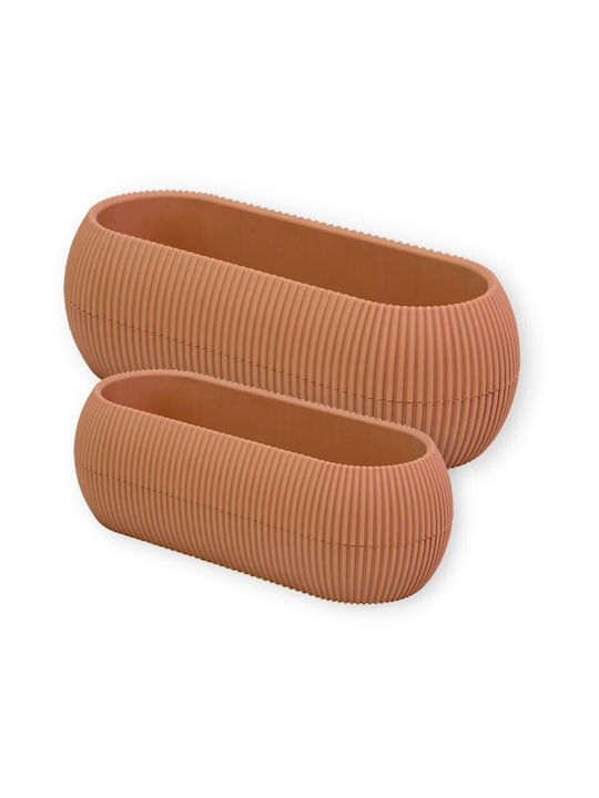 Plastic Flower Pot Terracotta 20.8x8.7x6.8cm