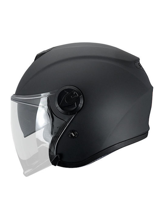 XVX Galaxy RX-460 Black Matt Cască Moto Jet ECE 22.06 cu Vizieră de Soare