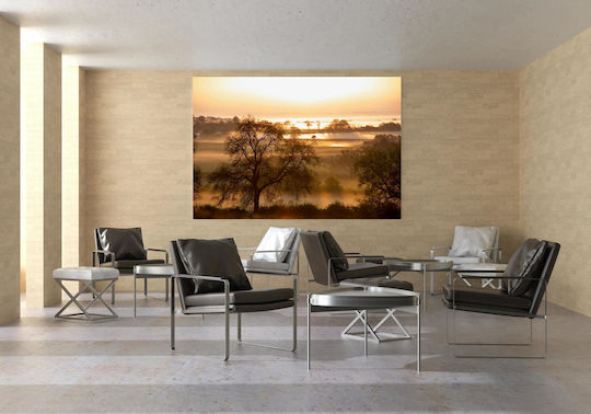 Painting Sunrise Over Misty Landscape 120x80
