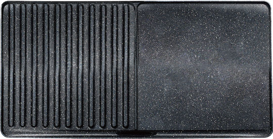 Lexical Tabletop Electric Grill Smooth and Ribbed Plate 1600W with Adjustable Thermostat