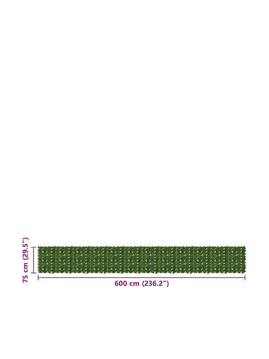 vidaXL Artificial Foliage on Trellis 6m x 75cm