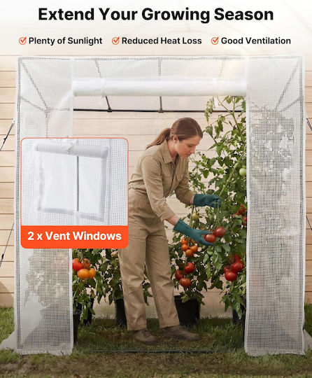 Vevor Vevor Greenhouse Type House with Metallic Frame 1.95x0.77x1.68m