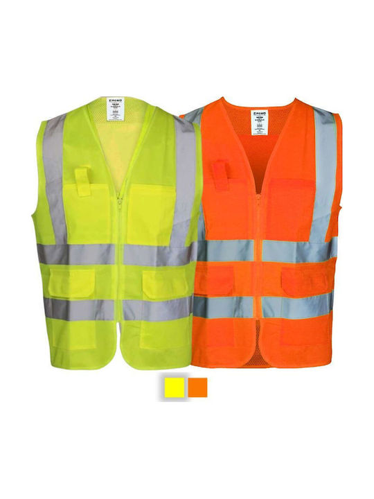 Fageo Arbeitsweste mit reflektierenden Bändern Orange