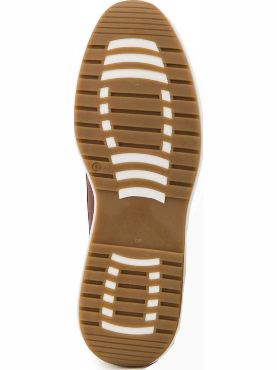 Pantofi Casual Pentru Bărbați Din Piele Tabac Maro
