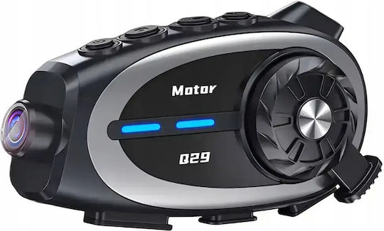 Q29 Single Intercom for Motorcycle Helmet with Bluetooth & Camera