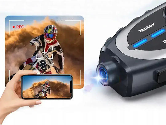 Q29 Single Intercom for Motorcycle Helmet with Bluetooth & Camera