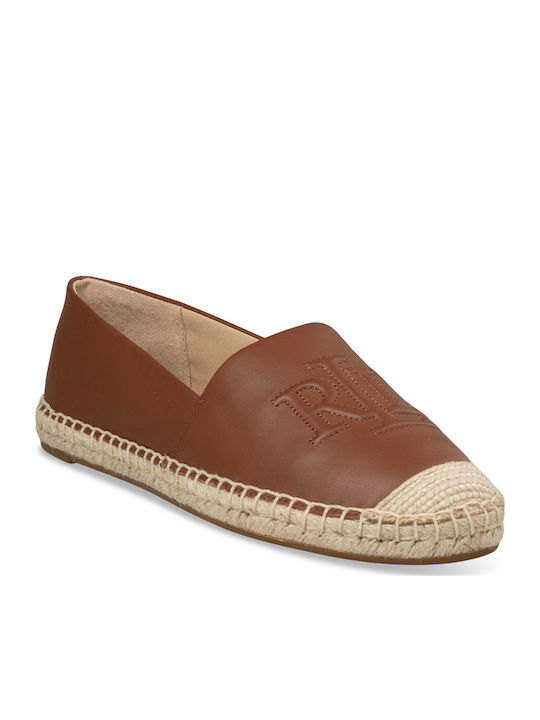 Cameryn Leather Women's Espadrilles in Brown Colour