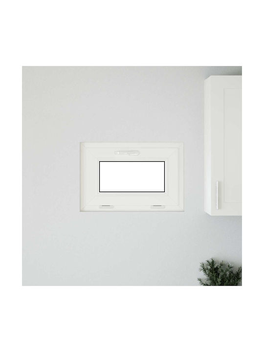 vidaXL Hinged PVC Window W60xH40cm