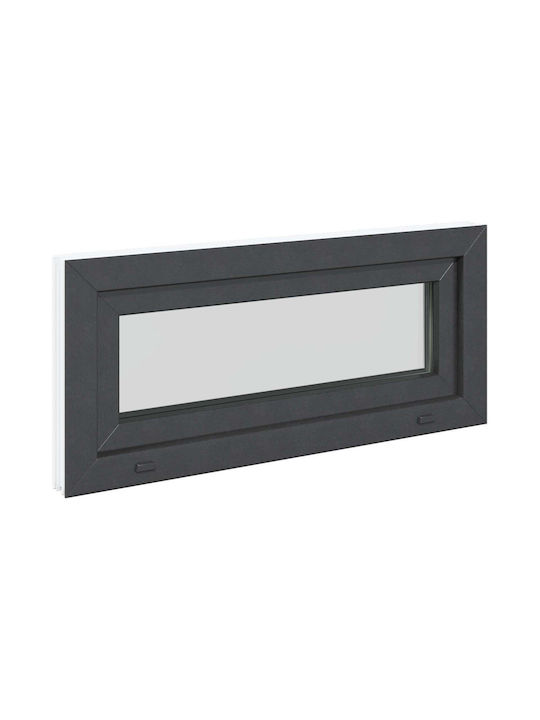 vidaXL Hinged Window PVC W90xH40cm
