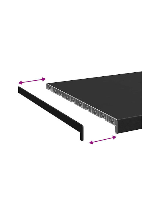 vidaXL Wooden Window Sill W80xH50cm