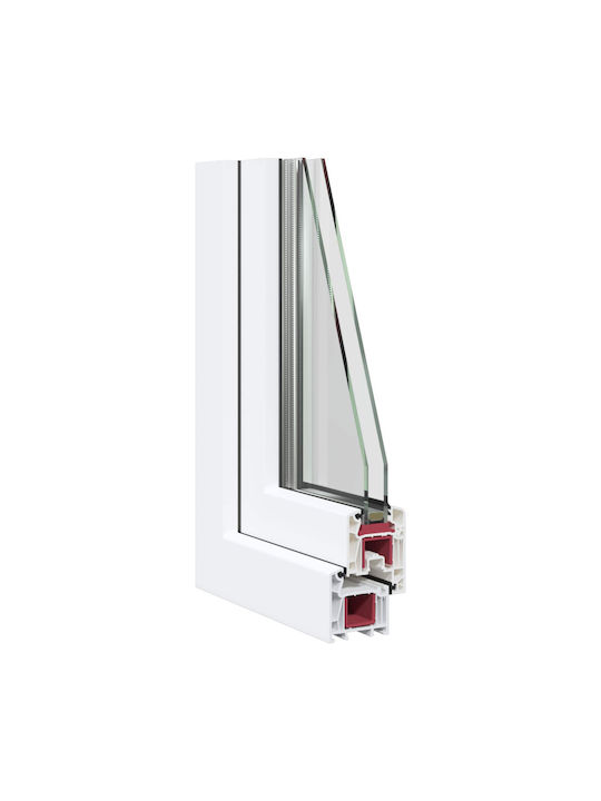 vidaXL Hinged PVC Window W60xH40cm