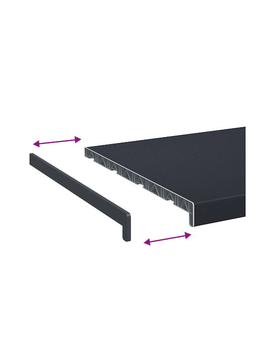 vidaXL Περβάζι Παράθυρου Ξύλινο Π80xΥ40cm