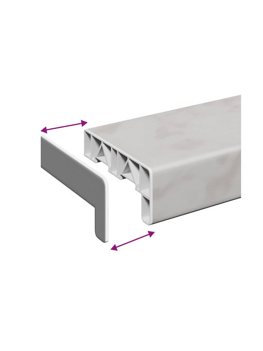 vidaXL Window Sill PVC W160xH15cm