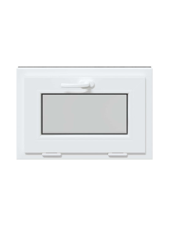 vidaXL Hinged PVC Window W60xH40cm