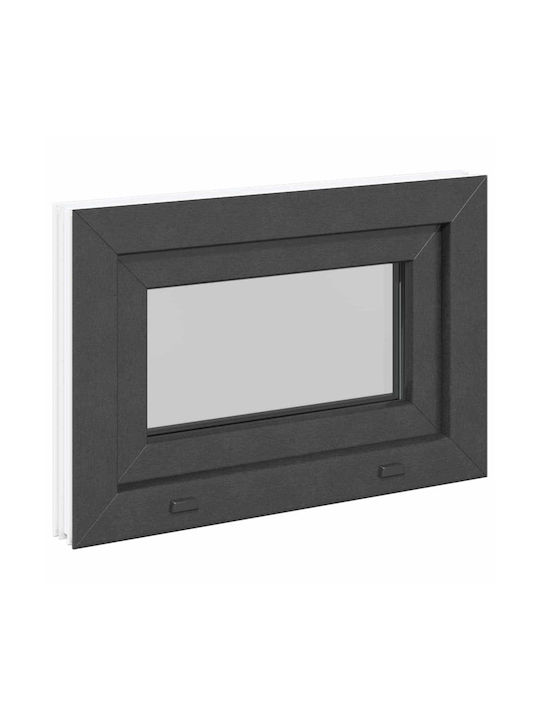 vidaXL Hinged PVC Window W60xH40cm