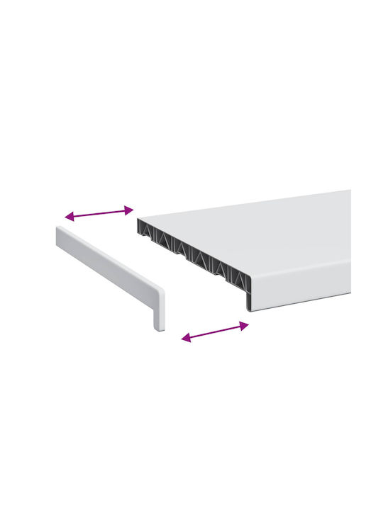 vidaXL Window Sill PVC W140xH30cm