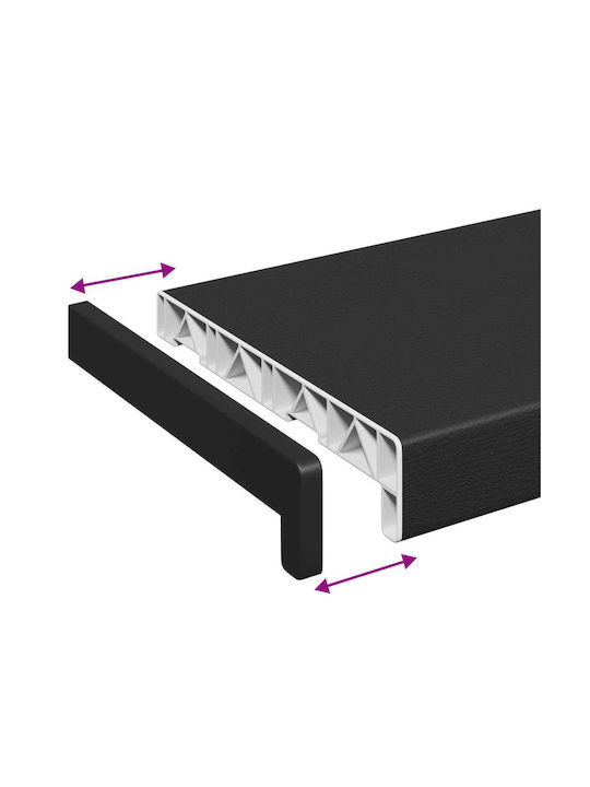 vidaXL Holzrahmen Fensterbank P140xH20cm