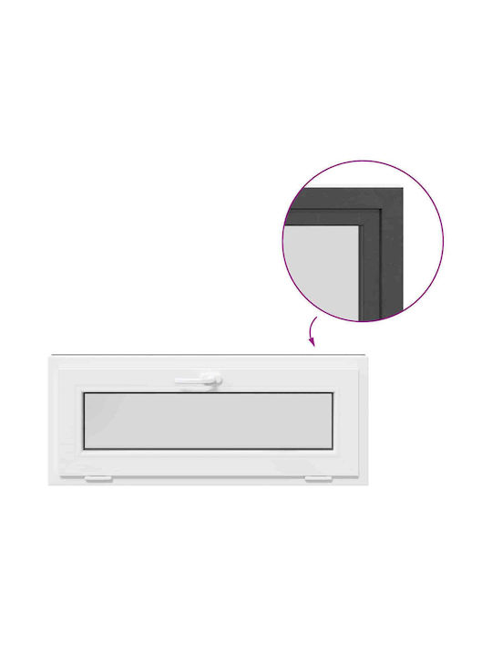 vidaXL Ανοιγόμενο Παράθυρο PVC Π100xΥ40cm