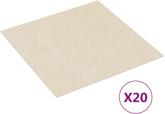 vidaXL Σετ Πλαστικό Δάπεδο PVC με 20 Πλακάκια Μ30.5xΠ30.5εκ. Κίτρινο