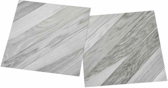 vidaXL Set Plastic Floor PVC with 20 Tiles L30.5xW30.5cm Gray