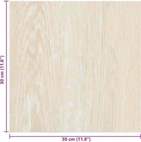 vidaXL Set Plastic Floor PVC with 20 Tiles L30.5xW30.5cm White