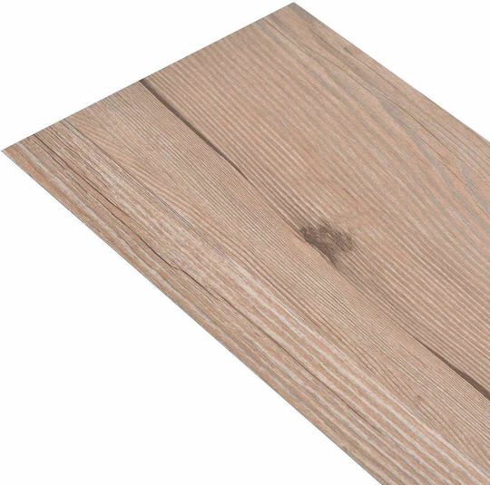 vidaXL Set Plastic Floor PVC With 28 Tiles L61xW30.5cm Brown
