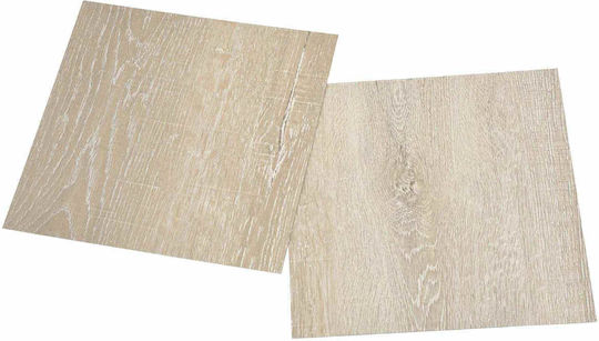 vidaXL Set Plastic Floor PVC With 20 Tiles L30.5xW30.5cm Brown