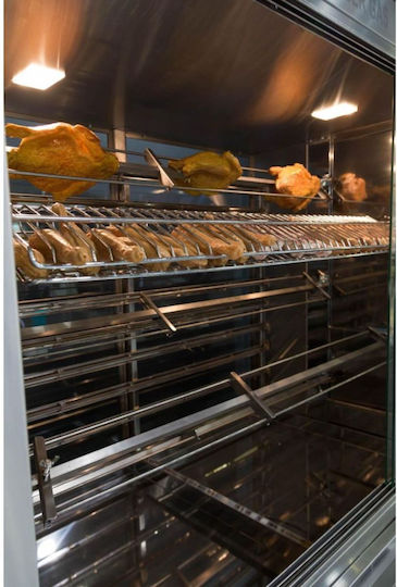Sergas KE5 Електрическа Пилешка скара Rottisserie 10кВт с Размери 64x145x188см