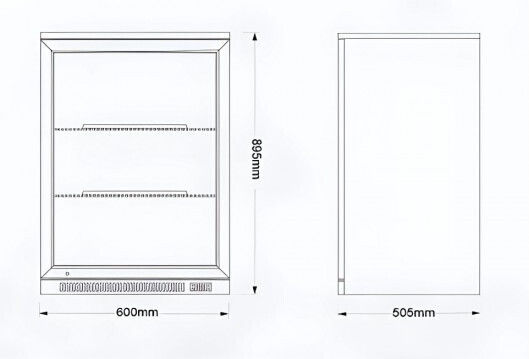 Dynamic Single Beverage Refrigerator 126lt H89.5xW60xD50.5cm