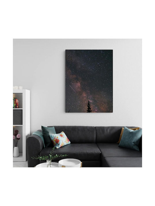 Панел Night Sky Stars Дърво Нощно Небе Звезди Дървета 100x150