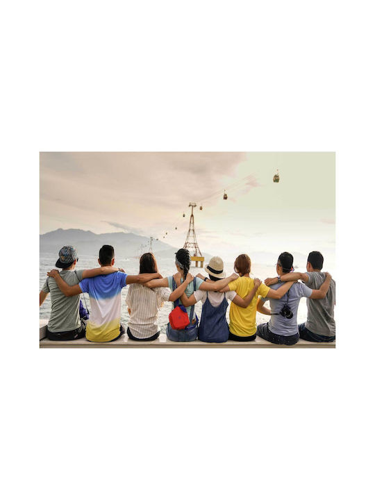 Панел Friends Enjoying Sunset By Sea Филои Аполамван Хелиовасилема Дипла Сти Ти Таласа 100x70