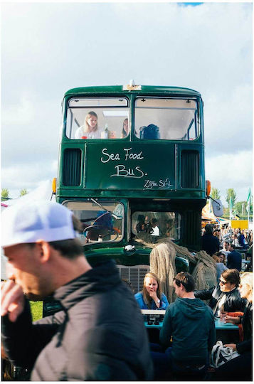 Seafood Bus Gemälde Im Freien Festival 100x150