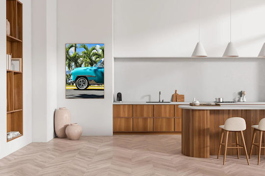 Vintage Car Palm Trees Vintage Painting 60x90