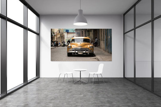Painting Classic Car On A Vintage Street Classic Car Vintage Street 90x60