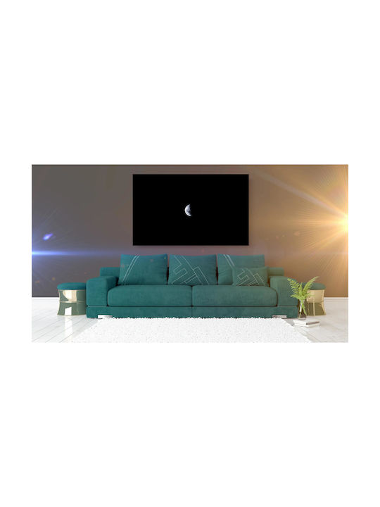 Πίνακας Half Moon In Space Μισή Σελήνη Στο Διάστημα 100x70