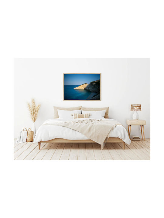 Painting Serene Coastal Cliff Blue Sea Tranquil Coastal Rock Blue Sea 150x100
