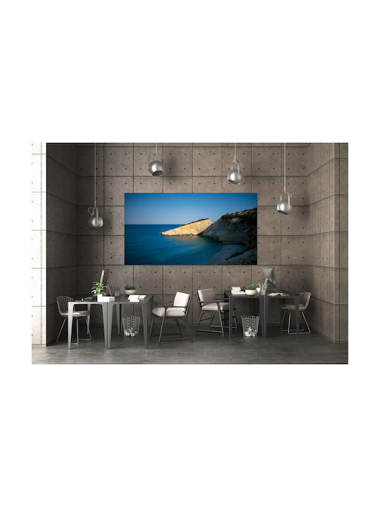 Painting Serene Coastal Cliff Blue Sea Tranquil Coastal Rock Blue Sea 150x100
